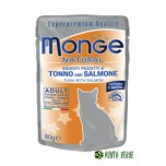 MONGE CAT NATURAL BUSTE TONNO & SALMONE GR. 80